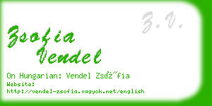 zsofia vendel business card